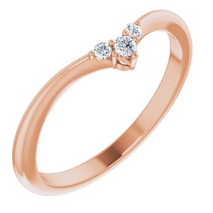 14K Rose .05 CTW Natural Diamond Matching Band Ethereal Legacy Boutiques