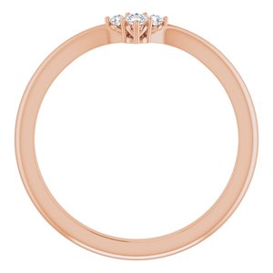 14K Rose .05 CTW Natural Diamond Matching Band Ethereal Legacy Boutiques