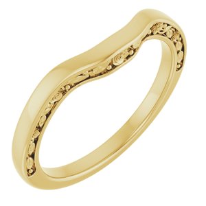 14K Yellow Floral Matching Band Ethereal Legacy Boutiques