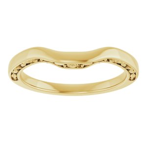 14K Yellow Floral Matching Band Ethereal Legacy Boutiques