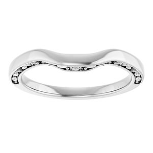 Platinum Floral Matching Band Ethereal Legacy Boutiques