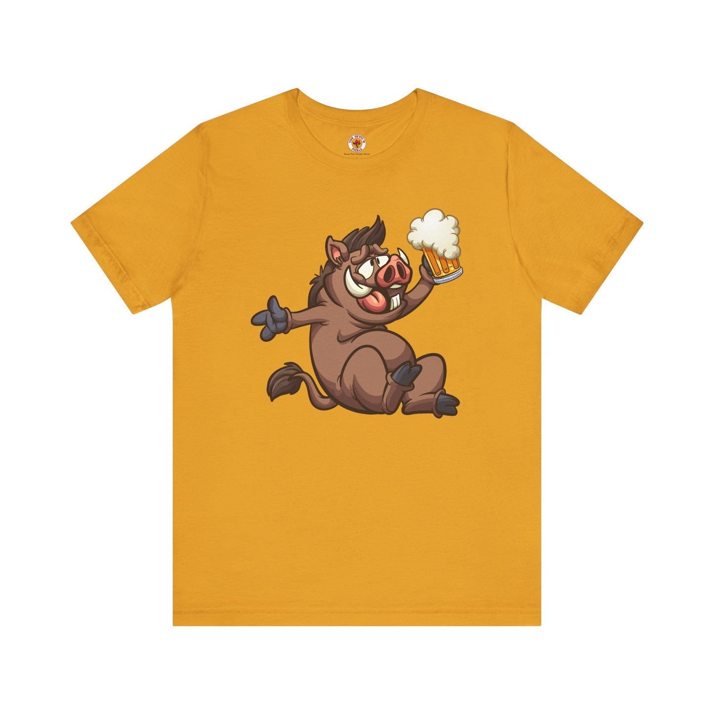 Beer Drinking Boar T-Shirt The Devil's Pickle