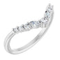 14K White 1/5 CTW Lab-Grown Diamond Contour Band Ethereal Legacy Boutiques
