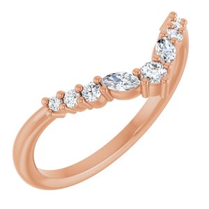 14K Rose 1/5 CTW Lab-Grown Diamond Contour Band Ethereal Legacy Boutiques