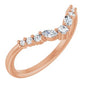 14K Rose 1/5 CTW Lab-Grown Diamond Contour Band Ethereal Legacy Boutiques