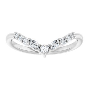 14K White 1/5 CTW Lab-Grown Diamond Contour Band Ethereal Legacy Boutiques
