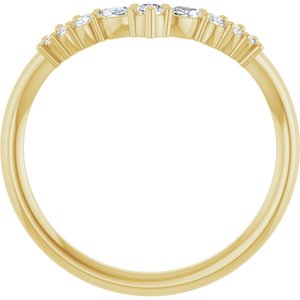 14K Yellow 1/5 CTW Lab-Grown Diamond Contour Band Ethereal Legacy Boutiques