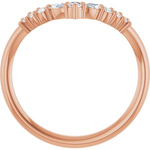 14K Rose 1/5 CTW Lab-Grown Diamond Contour Band Ethereal Legacy Boutiques
