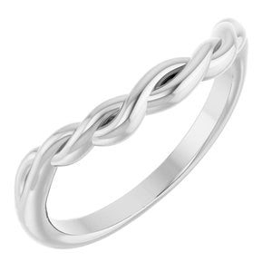 14K White Twisted Contour Band Ethereal Legacy Boutiques