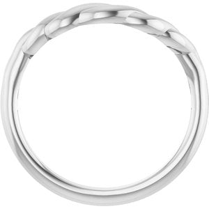 14K White Twisted Contour Band Ethereal Legacy Boutiques