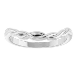 Platinum Twisted Contour Band Ethereal Legacy Boutiques
