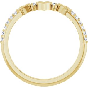 14K Yellow 1/6 CTW Natural Diamond Heart Contour Band Ethereal Legacy Boutiques