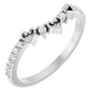 Platinum 1/6 CTW Natural Diamond Heart Contour Band Ethereal Legacy Boutiques