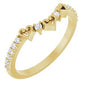 14K Yellow 1/6 CTW Natural Diamond Heart Contour Band Ethereal Legacy Boutiques