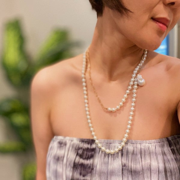 In Your Way Pearl And Chain Long Necklace Shop Style & More | Fresh Looks, Everyday Deals & Free Shipping