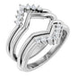 14K White 1/4 CTW Natural Diamond Ring Guard Ethereal Legacy Boutiques