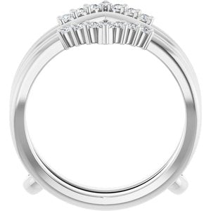 14K White 1/4 CTW Natural Diamond Ring Guard Ethereal Legacy Boutiques