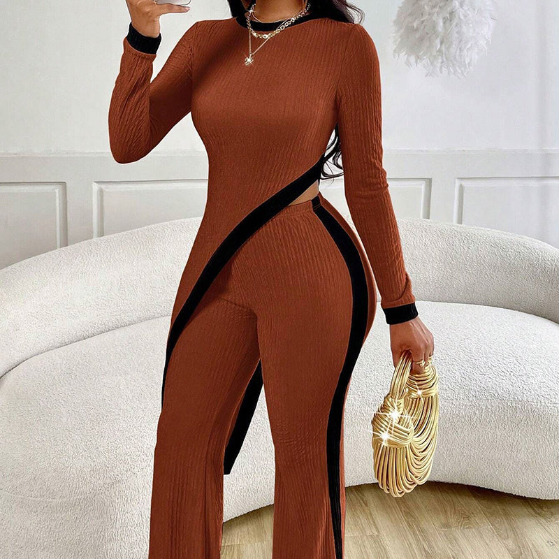 Women’s Asymmetrical Top and Pants Set FitiqueFit