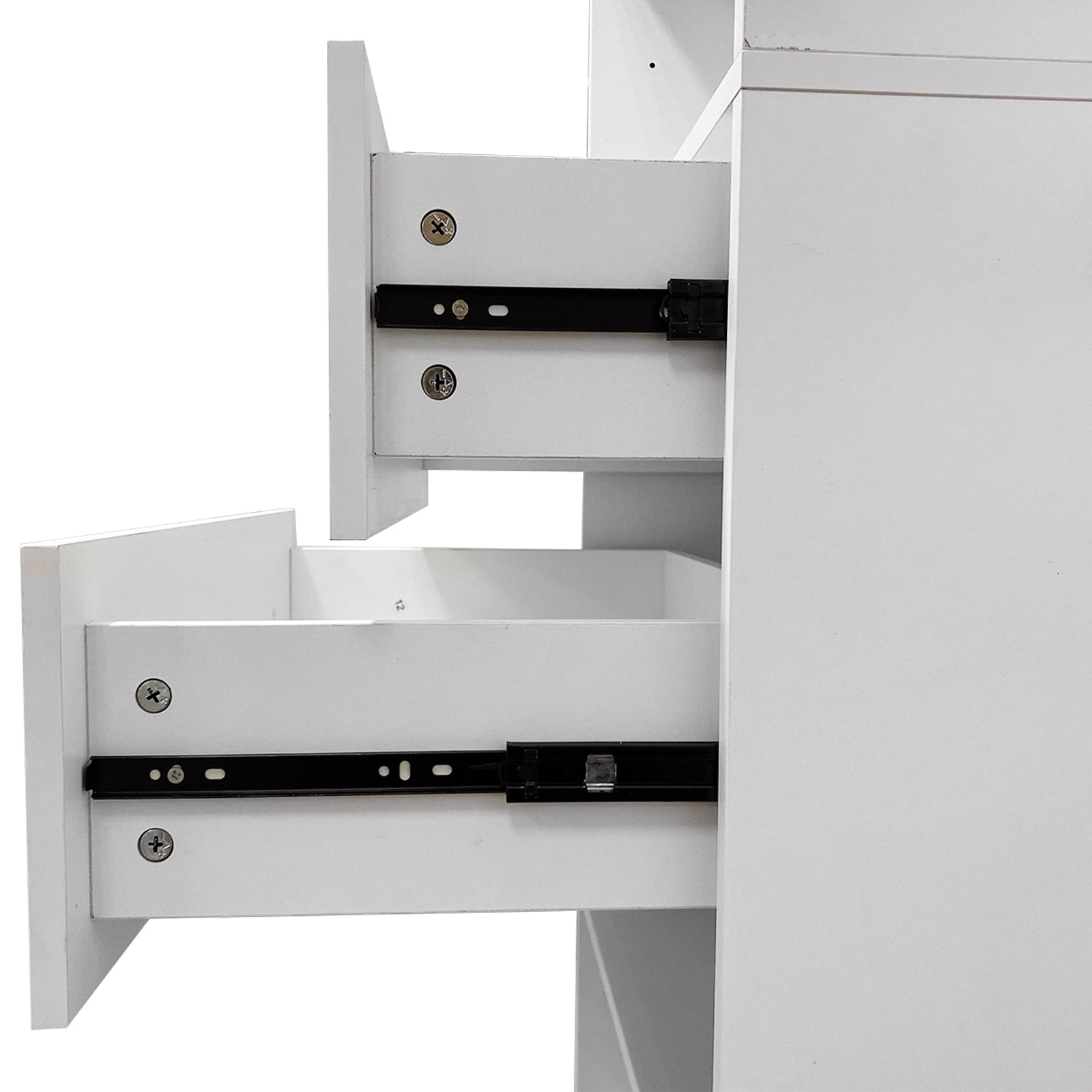 C1 Modular Wooden Closet Organizer System with 2 Drawers 3 Shelves Wall Mount Shelving for Walk in Closet Bedroom Organization Built in Clothes Storage White 23.62''W x 16.04''D x 31.49''H New Era Fashion LLc