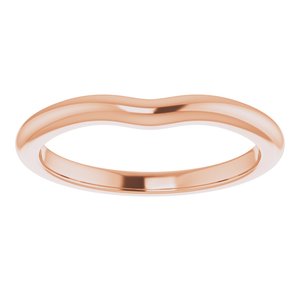 14K Rose Band for 5.2 mm Round Ring Ethereal Legacy Boutiques