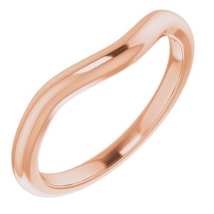 14K Rose Band for 9.4 mm Round Ring Ethereal Legacy Boutiques
