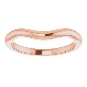 14K Rose Band for 9 mm Round Ring Ethereal Legacy Boutiques