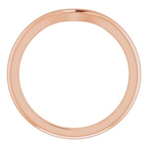 10K Rose Band for 6x4 mm Oval Ring Ethereal Legacy Boutiques