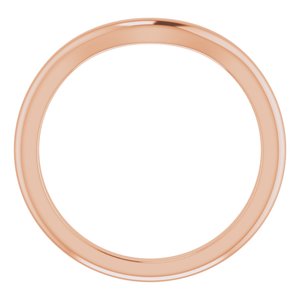 18K Rose Band for 9 mm Round Ring Ethereal Legacy Boutiques