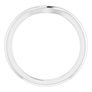 14K X1 White Band for 7x5 mm Oval Ring Ethereal Legacy Boutiques
