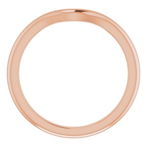 14K Rose Band for 7x5 mm Oval Ring Ethereal Legacy Boutiques