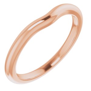 10K Rose Band for 5.2 mm Round Ring Ethereal Legacy Boutiques