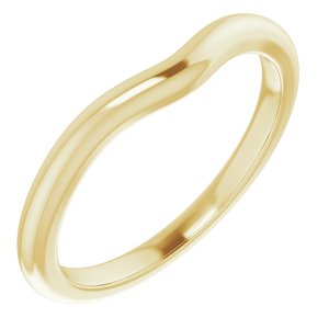 14K Yellow Band for 6.5 mm Round Ring Ethereal Legacy Boutiques