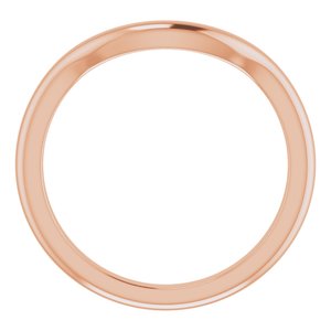 14K Rose Band for 12 mm Round Ring Ethereal Legacy Boutiques