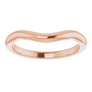 14K Rose Band for 9.4 mm Round Ring Ethereal Legacy Boutiques