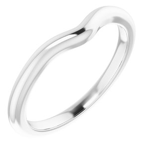 14K X1 White Band for 6x4 mm Oval Ring Ethereal Legacy Boutiques