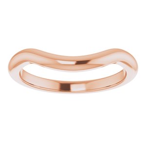 18K Rose Band for 12 mm Round Ring Ethereal Legacy Boutiques