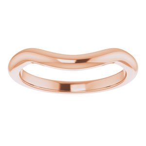 10K Rose Band for 11 mm Round Ring Ethereal Legacy Boutiques
