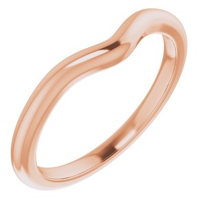 14K Rose Band for 7x5 mm Oval Ring Ethereal Legacy Boutiques