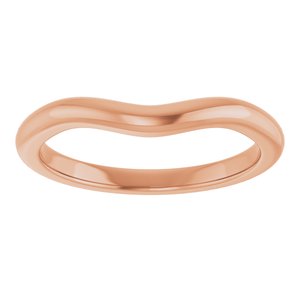 14K Rose Band for 8 mm Round Ring Ethereal Legacy Boutiques