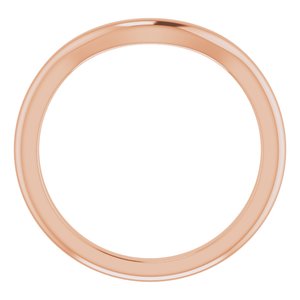 14K Rose Band for 10 mm Round Ring Ethereal Legacy Boutiques