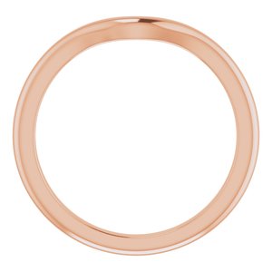 10K Rose Band for 8x6 mm Oval Ring Ethereal Legacy Boutiques