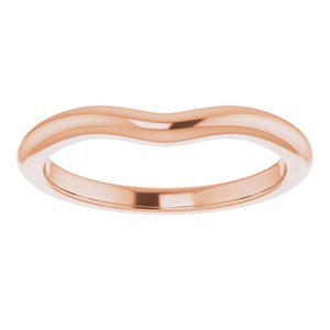10K Rose Band for 6.5 mm Round Ring Ethereal Legacy Boutiques