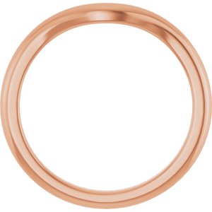 10K Rose Band for 8 mm Round Ring Ethereal Legacy Boutiques