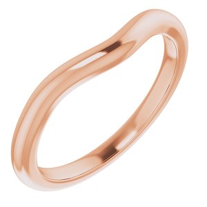 14K Rose Band for 8.2 mm Round Ring Ethereal Legacy Boutiques
