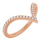 14K Rose 1/4 CTW Lab-Grown Diamond  French-Set Contour Band Ethereal Legacy Boutiques