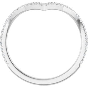 Platinum 1/5 CTW Natural Diamond French-Set Contour Band Ethereal Legacy Boutiques