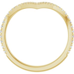 14K Yellow 1/5 CTW Natural Diamond French-Set Contour Band Ethereal Legacy Boutiques