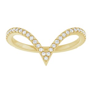 14K Yellow 1/5 CTW Natural Diamond French-Set Contour Band Ethereal Legacy Boutiques