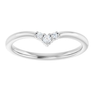 Platinum .06 CTW Natural Diamond Contour Band Ethereal Legacy Boutiques