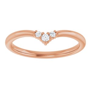 14K Rose .06 CTW Natural Diamond Contour Band Ethereal Legacy Boutiques